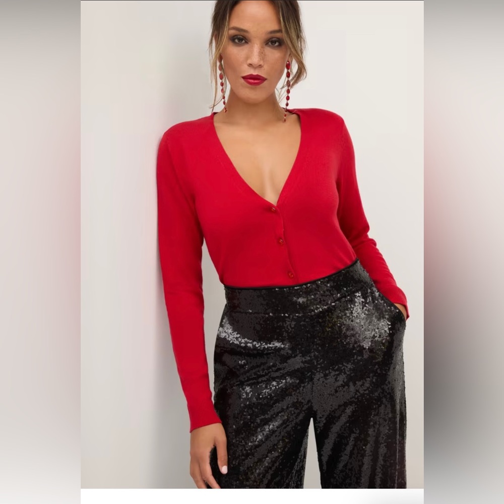 NWT New York & Co Red Cardigan